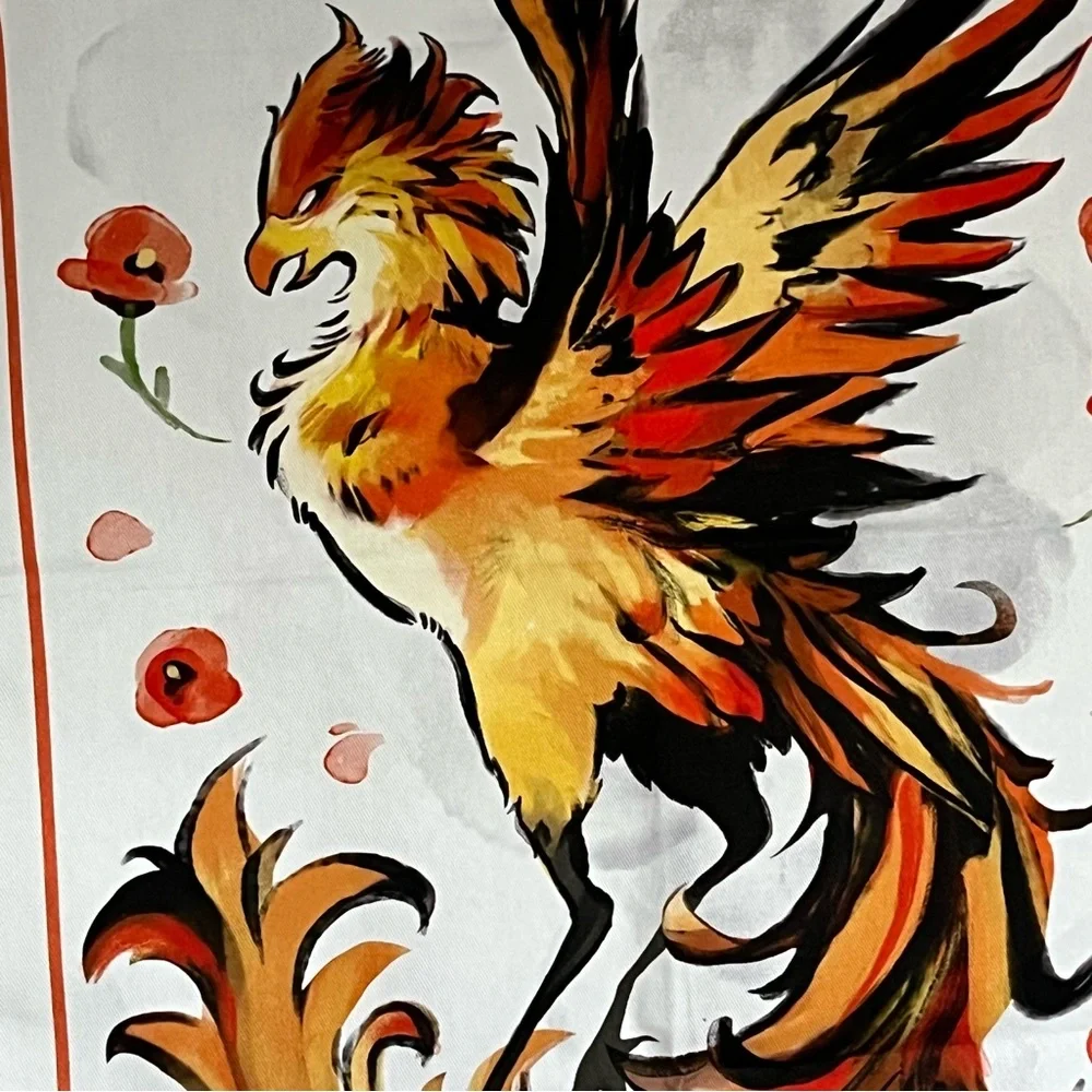 Owlcrate Poppy Wars Phoenix Tea Towel NWT